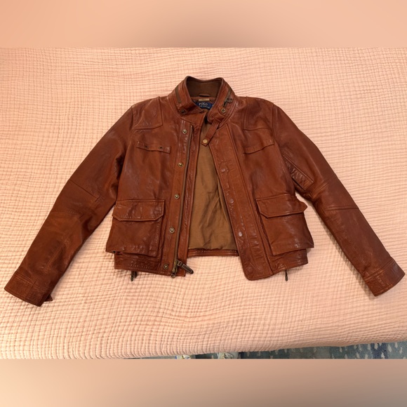 Ralph Lauren Leather Jacket Women’s Good Condition Size 8...